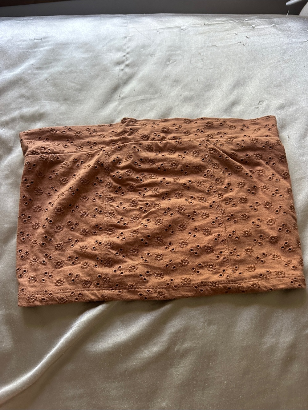 Aeropostale Rust Brown Eyelet Crop Tube Top